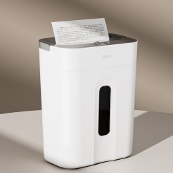 得力 碎纸机办公室专用大容量大型全自动家用小型文件废纸纸张粉碎机