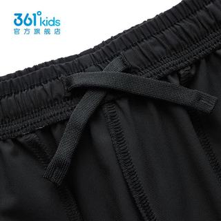 361° 男女童运动针织五分裤 经典黑 120cm