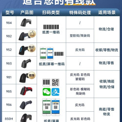 驰腾 扫码枪无线一二维码识别条形扫描枪器蓝牙有线超市收银手机收款微信快递物流仓库出入库药店药品追溯981