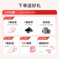 精臣 M2热转印标签打印机大尺寸固定资产标识卡二维码商标logo亚银不干胶贴纸防水哑银设备铭牌办公碳带标签机