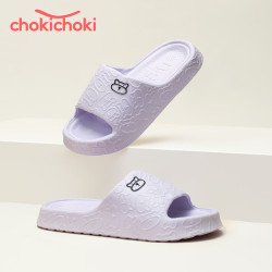 Chokichoki EVA凉拖鞋男夏季厚软底本命年红女居家家用拖鞋防滑不易臭脚 浅紫色 可爱小熊 38-39 (250mm)