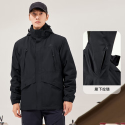 拓路者 硬壳冲锋衣 防风防雨 黑色-单冲腋下拉链款 XL 男士夹克