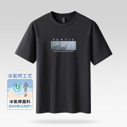 罗蒙 男士冰丝短袖T恤 夏季薄款时尚男士T恤
