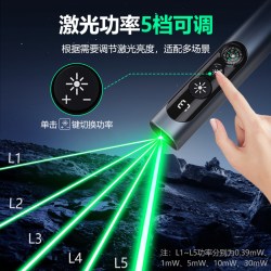NORWii G309 绿光指星笔大功率激光usb充电售楼沙盘红外线远射驾校教练用镭射灯指示逗猫户外指南针