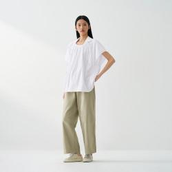 無印良品 MUJI IDEE 女式斜纹直筒裤 女士休闲裤