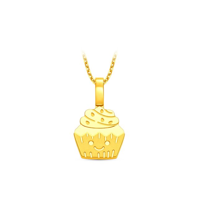 88VIP：周大福 ING系列 足金吊坠 蛋糕款 1.25g F237902