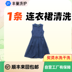1条连衣裙清洗熨烫干洗水洗