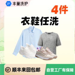 4件大衣/羽绒服/T恤/短袖/裤子/鞋任洗