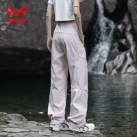 猫人 冲锋软壳裤女2026新款夏季薄款防风防水运动伞兵裤工装长裤子