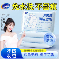 洁宜佳 羽绒服干洗剂 洗涤清洁湿巾 免洗去污 衣物去渍 家用去油渍