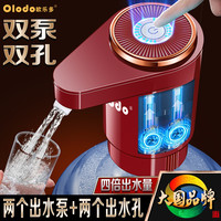 水桶抽水器吸水器抽水泵桶装水全自动最新款家用压水器双孔双泵