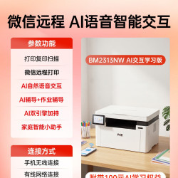 奔图 BM2313NW M2 家用AI版智能激光打印机千问大模型AI语音智能交互打印远程复印扫描学习机家庭助手一机搞定