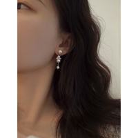 洛梵欣饰 小步舞曲温柔气质珍珠耳环长款小众设计方圆脸法式耳饰情人节 珍珠 一对