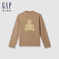 Gap 男童磨毛长袖T恤 小熊印花