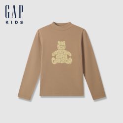 Gap 男童磨毛长袖T恤 小熊印花