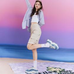 FILA FUSION斐乐女鞋老爹鞋2024夏新款硬糖2一脚蹬休闲厚底运动鞋
