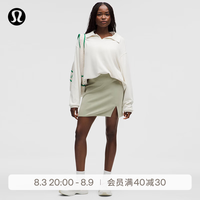 lululemon Softstreme 女士高腰速干运动短裙 雾绿 M