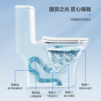 箭牌 T32 双龙卷漩吸 大冲力喷射虹吸节水马桶 连体坐便器 305mm