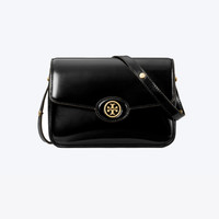 TORY BURCH TB女款Robinson 21 磁扣翻盖开合可调节肩带 漆皮 斜挎单肩包