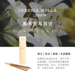 CERERIA MOLLA 奢莫拉 线香 黑木兰与百合 家用 持久留香 净化空气