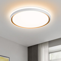 雷士 Lighting 雷士 NVC  柠梦系列 LED吸顶灯 24W 三色调光 白+香槟金 Φ415*80mm