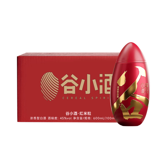 谷小酒 红米粒 纯粮白酒 45度 浓香型100mL/瓶