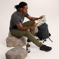 ARC'TERYX 男士运动短袖T恤  BLACK HEATHER/黑灰色 M