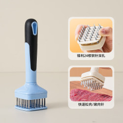 艾风格 断筋嫩肉针牛排鸡排猪扒松肉神器扎孔器猪皮插敲肉锤 升级款松肉针丨蓝黑