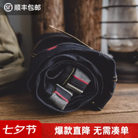 马登 工装 双赤耳牛仔裤男阿美咔叽重磅丹宁原牛直筒休闲长裤子 蓝色 33