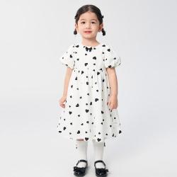 巴拉巴拉 纯棉儿童裙子公主裙甜美高级感连衣裙女童泡泡袖夏季婴幼A字裙