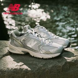 new balance NB官方夏季新款浅灰鎏金透气老爹鞋情侣款运动530kmw
