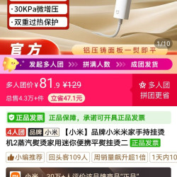 小米 米家手持挂烫机2蒸汽熨烫家用迷你便携平熨挂烫