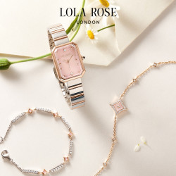 LOLA ROSE 闪星系列新款女士手链女节日礼物送女友生日礼物女 粉闪星手链-LR80163