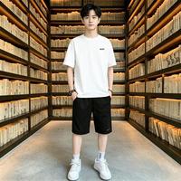 回力 夏季男式套装亲肤舒适短T透气直筒短裤男