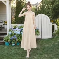 丝柏舍 夏装新女士时尚莱赛尔度假连衣裙有大码