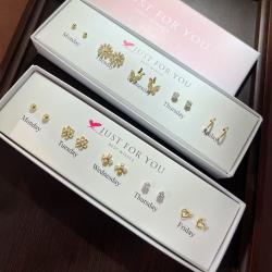 半日逅屿 心形花朵蝴蝶耳钉耳骨钉 NS310-1