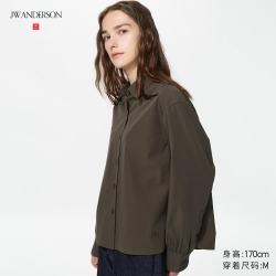 优衣库 女装 棉质灯笼袖长袖衬衫 488560