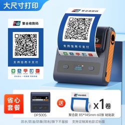 德佟印立方 DP300S大尺寸商家收款码打印机便携式二维码定制标签微信收钱码银联聚合码农工行不干胶贴纸标签机