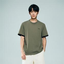 佐丹奴 2026夏季新款刺绣时尚撞色简约日常基础短袖圆领T恤男款