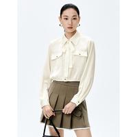 太平鸟 夏秋优雅气质通勤衬衫女