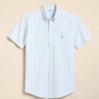 Brooks Brothers 男士短袖POLO衫 Stretch Non-Iron Cotton-Oxford Polo Button-Down