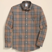 Brooks Brothers 男士T恤 Stretch Supima® Cotton Non-Iron Twill Polo Button Down Glen Plaid Sport Shirt
