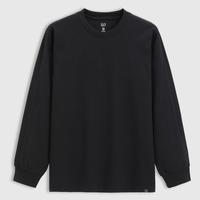 Gap 男女装春季款丝光处理长袖T恤宽松顺滑内搭上衣723836