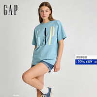 Gap 男女装2026春季新款纯棉logo字母印花宽松短袖T恤上衣854739