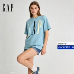 Gap 男女装2026春季新款纯棉logo字母印花宽松短袖T恤上衣854739