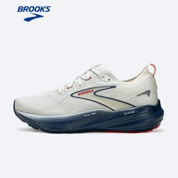 BROOKS Glycerin 甘油22 跑步鞋男子透气缓震支撑运动鞋跑鞋 男款平衡 浅灰/深牡丹蓝/红