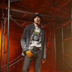 Levi's 男士渐变个性牛仔外套 渐变黑