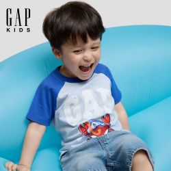 Gap 男幼童小童2026夏季新款纯棉logo短袖T恤儿童装美版000900332