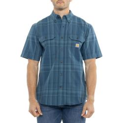 carhartt 106746 宽松中厚格纹短袖衬衫