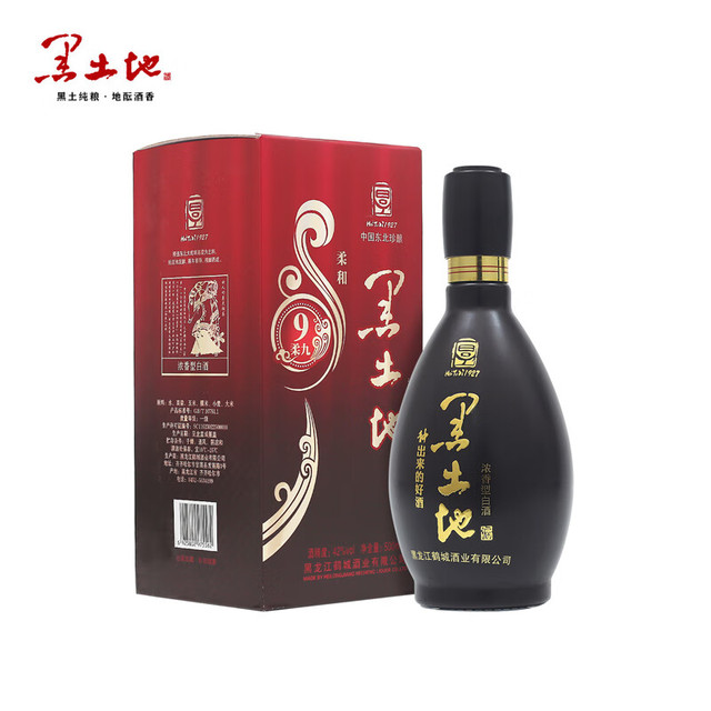 黑土地 42度 浓香型东北纯粮白酒 500mL